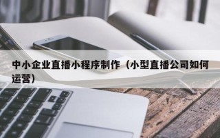 枣阳中小企业直播小程序制作（小型直播公司如何运营）